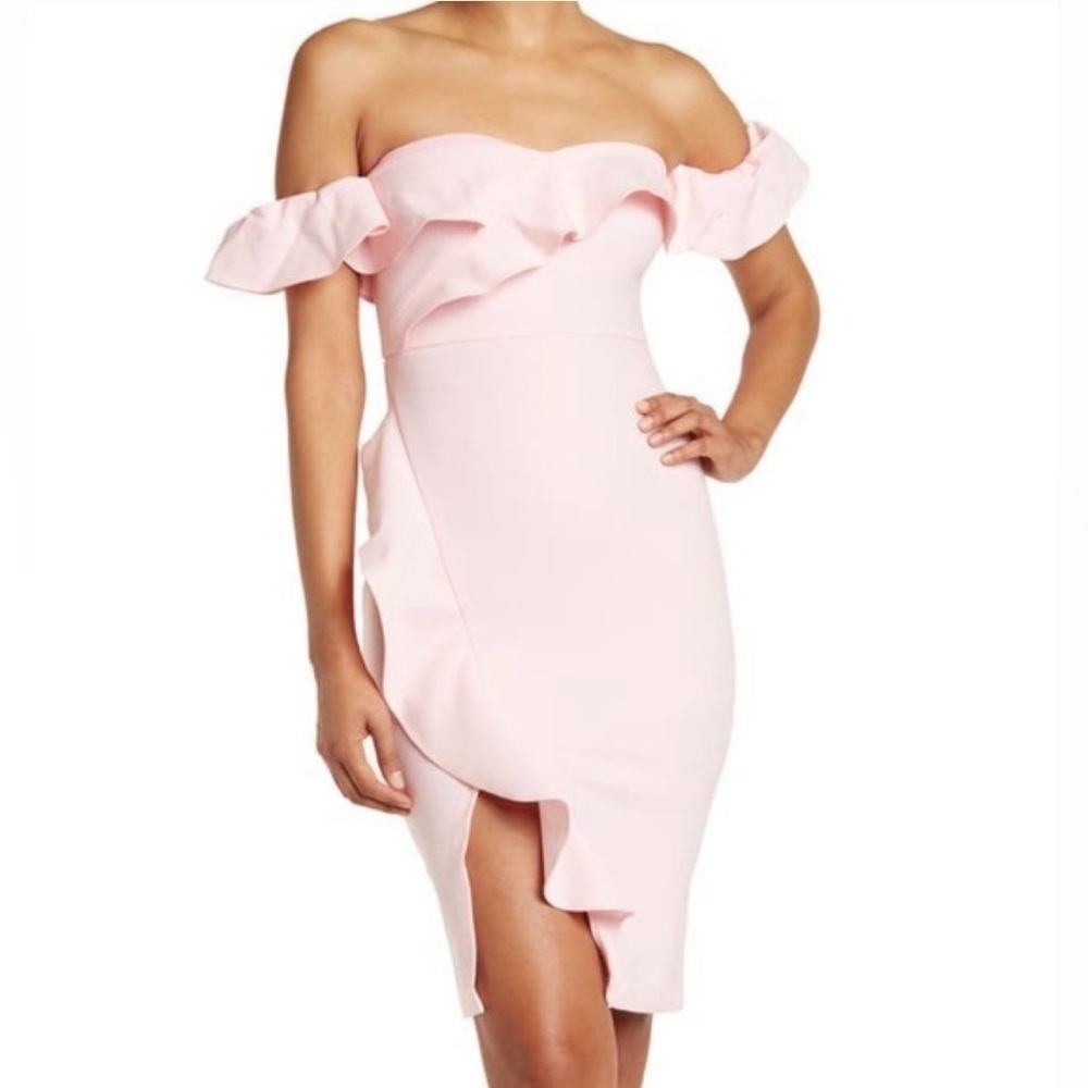 🆕Likely - Cold shoulder ruffle cocktail dress